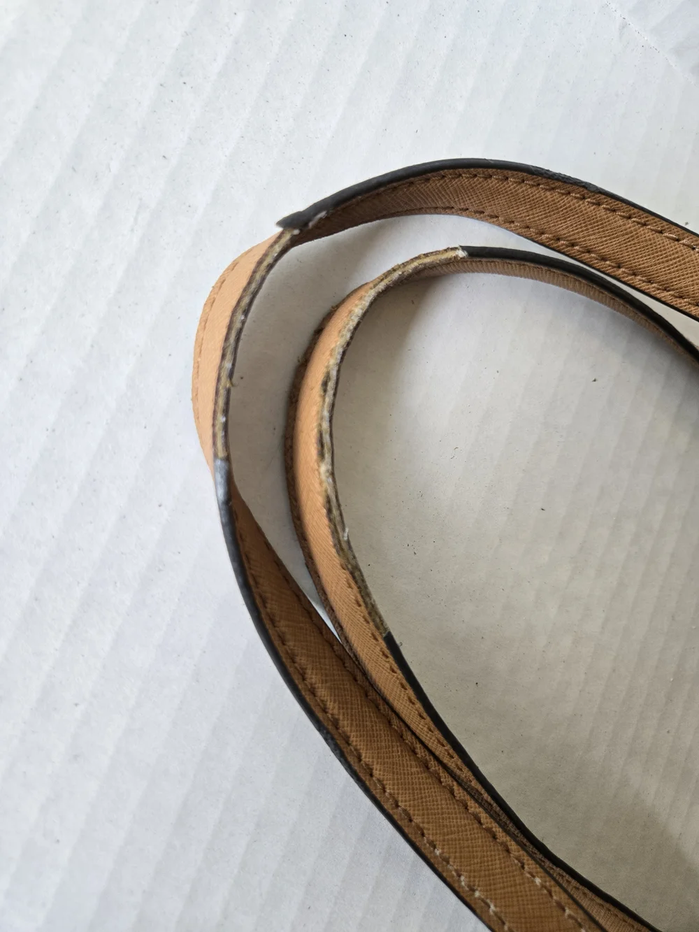 Michael Kors Cream Signature MK Tote with Tan Leather Straps